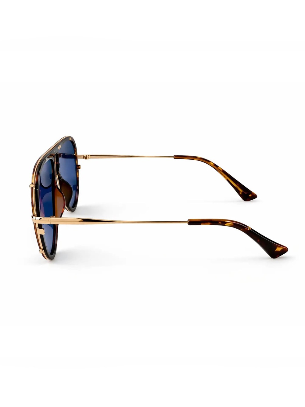 Topfoxx Tortoiseshell Frame Sunglasses with Blue Lenses - Picture 2 of 5